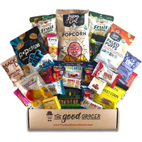 Gluten Free And Vegan (Dairy And Fig Free) Healthy Snacks Care Package (25 Ct): Cookies, Bars, Chips, Fruit, Nuts, Trail Mix, Gift Box Sampler, Office Variety, College Student Care Package, Gift Basket Alternative