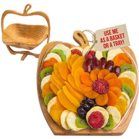 Dried Fruit Gift Basket- Healthy Gourmet Snack Box - Holiday Food Tray - Variety Snacks - Birthday, Sympathy, Mom, Dad, Corporate Tray - Bonnie & Pop