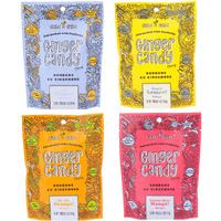 Gem Gem Ginger Candy Chewy Ginger Chews (Assorted Mix, 5.0Oz, Pack Of 4)