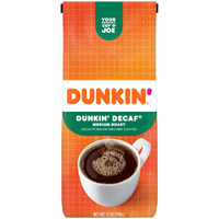 Dunkin' Original Blend Medium Roast Decaf Ground Coffee, 12 Ounces