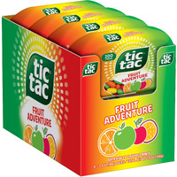 Tic Tac, Fruit Adventure Mints, 8 Count, On-The-Go Refreshment, 3.4 Oz Each