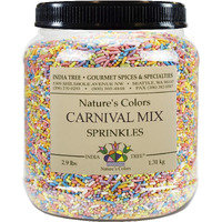 India Tree Nature's Colors Carnival Mix Sprinkles, 2.9-Pound Jar, Naturally Colored Sprinkle With Vegetable Colorants, Kosher