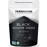Terrasoul Superfoods Organic Black Sesame Seeds, 2 Lbs - Raw | Unhulled | Lab-Tested