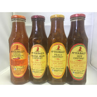 Mrs Balls Variety Sampler Selection Of 4 Flavors Original,Peach,Hot ,Chilli Chutney South African