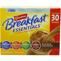 Carnation Breakfast Essentials Complete Nutritional Drink, Rich Milk Chocolate, 1.26 Oz, (Pack Of 30)