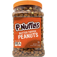 P-Nuttles Butter Toffee Covered Peanuts,Sweet Salty Snack, Toffee Peanuts,Toffee Nuts, 44 Ounce Jar Made In The Usa, Kosher, Peanuts Sweet, Party Snack, Crunchy Nut Snack, Sweet Snack