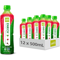 Alo Aloe Vera Juice Drink | Enrich - Pomegranate + Cranberry | 16.9 Fl Oz, Pack Of 12 | Plant-Based Drink With Real Aloe Pulp
