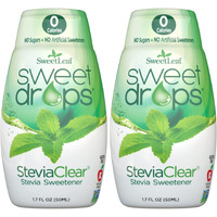 Sweetleaf Steviaclear Sweet Drops - Natural Stevia Liquid Sweetener, Squeezable Stevia Drops, No Bitter Aftertaste, Liquid Sugar Alternative, Zero Calorie, Keto, Non-Gmo Stevia, 1.7 Fl Oz (Pack Of 2)