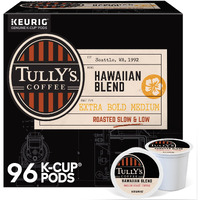 Tully's Coffee Hawaiian Blend Keurig Single-Serve K-Cup Pods, Medium Roast Coffee, 96 Count
