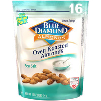 Blue Diamond Almonds Oven Roasted Snack Nuts, Sea Salt, 16 Oz Resealable Bag (Pack Of 1)