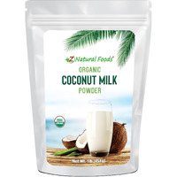 Z Natural Foods Organic Coconut Milk Powder - All-Natural Vegan Dairy-Free Alternative With Mcts - Unsweetened Coconut Creamer For Coffee & Smoothies - Gluten-Free, Non-Gmo, 1 Lb