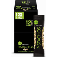 Wonderful Pistachios In Shell, Roasted And Salted Nuts, 1.25 Ounce Bag (Pack Of 12), Protein Snack, On-The Go, Individually Wrapped Healthy Snack