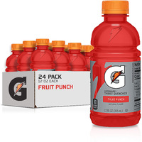 Gatorade Thirst Quencher Bottles Fruit Punch, 12 Fl Oz (Pack Of 24)