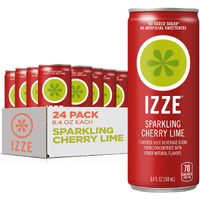 Izze Cherry Lime Straight Beverages, 8.4 Fl Oz, Pack Of 24