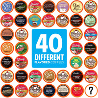 Two Rivers Coffee Flavored Coffee Pods Compatible With Keurig K Cup Brewers, Assorted Variety Pack Flavored Coffee, 40 Count