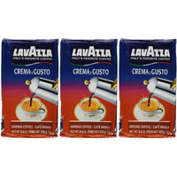Lavazza Medium_Roast, Crema E Gusto Ground Coffee, Italian , 8.8-Ounce Bricks (Pack Of 3)