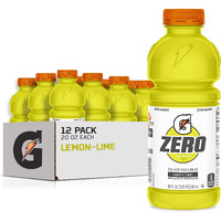 Gatorade Zero Sugar Thirst Quencher, Lemon-Lime, 20 Fl Oz (Pack Of 12)