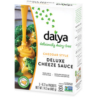 Daiya Cheddar Style Cheeze Sauce , Plant-Based Macaroni & Cheese Sauce , Vegan, Dairy Free, Gluten Free, Soy Free, Rich Cheesy Flavor, Box Contains 3 Packets (2 Servings Each), 14.2 Ounce (Pack Of 1)
