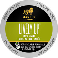 Marley Coffee, Lively Up!, Single Serve Realcup Organic Espresso Roast, For Keurig K-Cup Brewers, 96 Count
