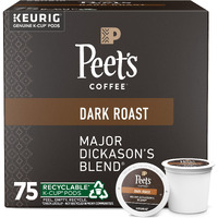 Peet's Coffee, Dark Roast K-Cup Pods For Keurig Brewers - Major Dickason's Blend 75 Count (1 Box Of 75 K-Cup Pods)
