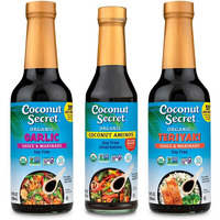 Coconut Secret Coconut Aminos Variety Pack - Coconut Aminos Original, Garlic Sauce & Teriyaki Sauce