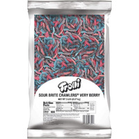 Trolli Sour Brite Crawlers, Very Berry, Sour Gummy Worm Candy, 5 Pound Bulk Bag