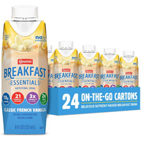 Carnation Breakfast Essentials Ready-To-Drink, Classic French Vanilla, 8 Fl Oz Carton (Pack Of 24)