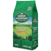 Green Mountain Coffee Roasters, Breakfast Blend Decaf, Ground Coffee, Decaffeinated, Light Roast, Bagged 12Oz.