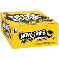 Now And Later Chewy Candy, Banana Flavor, 0.93 Ounce Bars (Pack Of 24)