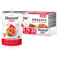 Honest Kids Super Fruit Punch Organic Fruit Juice Drink, 6.75 Fl Oz, 6.75 Fl Oz (Pack Of 32)