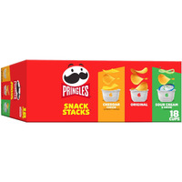Pringles Potato Crisps Chips, Lunch Snacks, On-The-Go Snacks, Snack Stacks, Variety Pack, 12.9Oz Box (18 Cups)