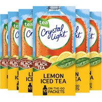 Crystal Light Lemon Iced Tea Naturally Flavored Powdered Drink Mix (60 Ct Multipack, 6 Boxes Of 10 Ct On-The-Go-Packets)