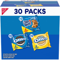 Nabisco Sweet Treats Cookie Variety Pack Oreo, Oreo Golden & Chips Ahoy!, 30 Snack Packs (2 Cookies Per Pack)
