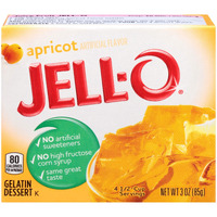 Jell-O Apricot Gelatin Mix (3 Oz Boxes, Pack Of 6)