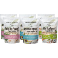 Nature Nates Popped Sorghum, Variety Multi Pack - Organic Sorghum, Keto & Gluten Free, Healthy Snacks, Better Than Popcorn, Made In Usa - 5 Ounce