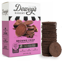 Dewey's Bakery Brownie Crisp Cookie Thins | No Artificial Flavors, Synthetic Colors Or Preservatives | Baked In Small Batches | 9Oz (Pack Of 1)