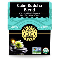 Buddha Teas - Calm Buddha Blend - Organic Herbal Tea - For Health & Wellbeing - Blend Of Organic Herbs - Clean Ingredients - Caffeine Free - Ou Kosher & Organic - Non-Gmo - 18 Bleach-Free Tea Bags