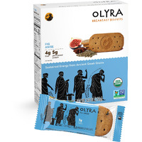 Olyra Organic Breakfast Biscuits Fig Anise | Healthy Snacks, Low Sugar, High Fiber, Plant Based Protein Cookies (1 Box Of 4 Packs)