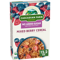 Cascadian Farm Organic Mixed Berry Cereal, No Added Sugar, 12.2 Oz