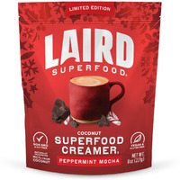 Laird Superfood Non-Dairy Original Superfood Peppermint Mocha Coconut Powder Coffee Creamer, Gluten Free, Non-Gmo, Vegan, 8 Oz. Bag, Pack Of 1