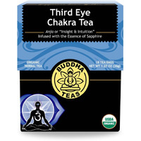 Buddha Teas - Third Eye Chakra Tea - Organic Herbal Tea - For Insight & Intuition - With Eyebright, Spearmint, Star Anise & Sapphire Essence - 100% Kosher & Non-Gmo - 18 Tea Bags (Pack Of 1)