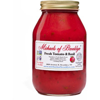 Michael's Of Brooklyn Tomatoes & Fresh Basil Pasta Sauce, Non-Gmo, Gluten Free, And Yeast Free Fresh Tomato Sauce Made With Fresh Basil, Garlic, Olive Oil, And Parsley - 32 Oz Jar