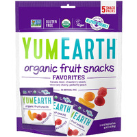 Yumearth Organic Fruit Snacks, 5- 0.7Oz. Fruit Flavored Snack Packs, Allergy Friendly, Gluten Free, Non-Gmo, Vegan, No Artificial Flavors Or Dyes