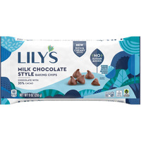 Lily's Milk Chocolate Style No Sugar Added, Baking Chips Bag, 9 Oz