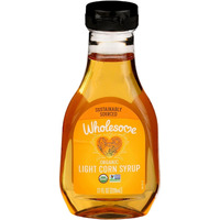 Wholesome Sweeteners 7.7-Ounce Organic Light Corn Syrup, Non Gmo, Gluten Free & Vegan, For Baking And Glazing, 1 Pack