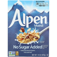 Alpen Cereal, No Sugar Added, 14 Ounce