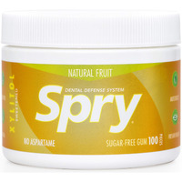 Spry Fresh Natural Xylitol Chewing Gum Dental Defense System Aspartame-Free Sugar Free Gum (Fresh Fruit, 100 Count - Pack Of 1)