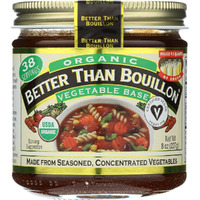 Better Than Bouillon Organic Vegetable Base, Made From Seasoned & Concentrated Vegetables, Organic & Vegan, Makes 9.5 Quarts Of Broth, 8 Oz Jar (Pack Of 3)