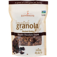 Erin Baker's Homestyle Granola - Double Chocolate, Ancient Grains, Vegan, Non-Gmo Cereal - 12 Ounce, 6-Pack - 00507