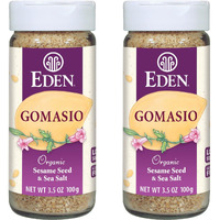 Eden Organic Gomasio, Sesame Seeds And Sea Salt, Umami, Traditional, Furikake, Seasoning, Macrobiotic, 3.5 Oz (2-Pack)